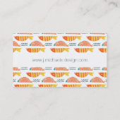 あなたの一流の|の民芸の水泳の魚パターンを加えて下さい 名刺 (裏面)