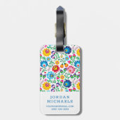 あなたの一流の|の民芸の花模様を加えて下さい ラゲッジタグ (裏面縦)