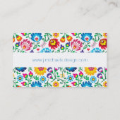 あなたの一流の|の民芸の花模様を加えて下さい 名刺 (裏面)