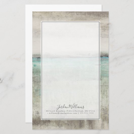 あなたの一流の|の水の地平線を加えて下さい 便箋 (正面/裏面)