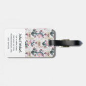 あなたの一流の|の水彩画のサボテンパターンを加えて下さい ラゲッジタグ (裏面横)