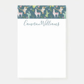 あなたの一流の|の水彩画のラマの旗パターンを加えて下さい ポストイット (正面)