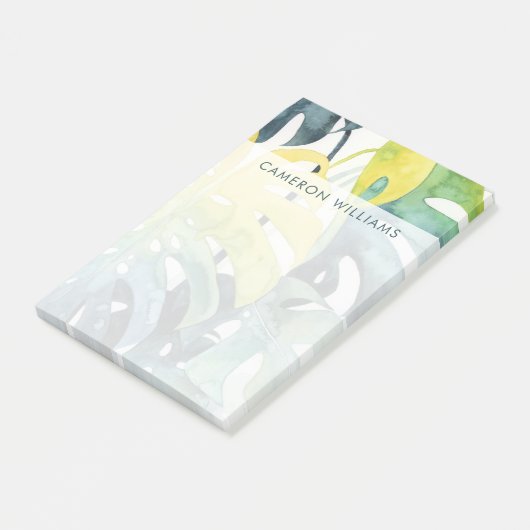 あなたの一流の|の水彩画の日没のヤシの木の葉を加えて下さい ポストイット (アングル)