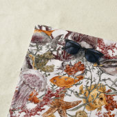 あなたの一流の|の水彩画の海洋生物パターンを加えて下さい ビーチタオル (インサイチュ)