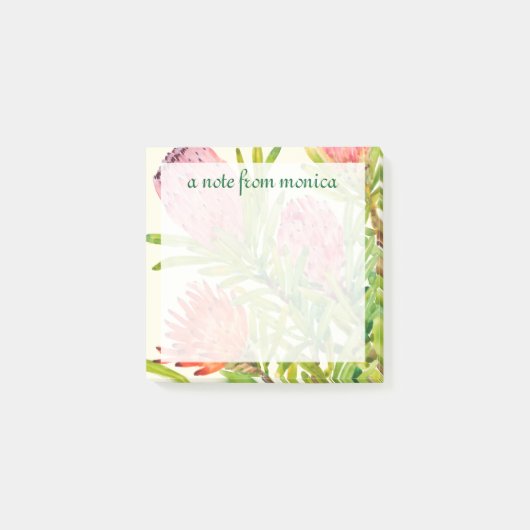あなたの一流の|の水彩画の熱帯花を加えて下さい ポストイット (正面)