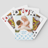 あなたの一流の|の水彩画の青い海の星パターンを加えて下さい トランプ (裏面)