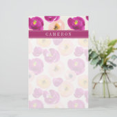 あなたの一流の|の水彩画植物のパターンを加えて下さい 便箋 (スタンド正面)