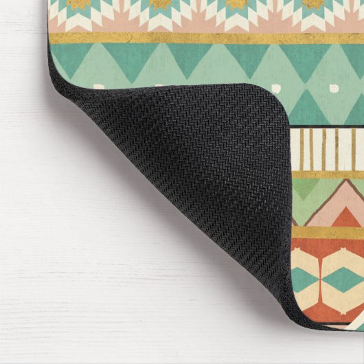 あなたの一流の|の水彩画種族パターンを加えて下さい マウスパッド (コーナー)