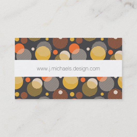 あなたの一流の|の水玉模様のストライプパターンを加えて下さい 名刺 (裏面)