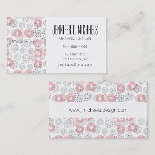 あなたの一流の|の水玉模様の円パターンを加えて下さい 名刺 (正面/裏面)