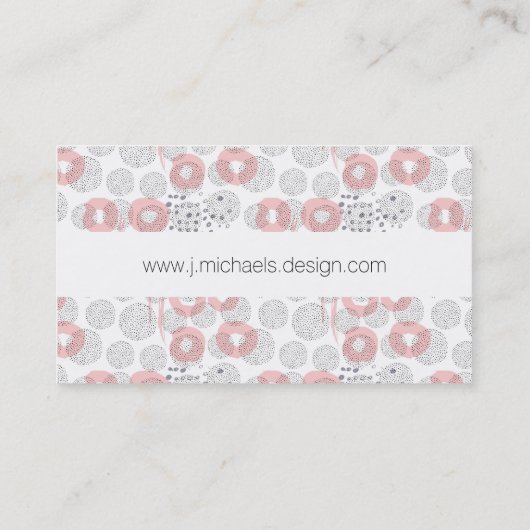 あなたの一流の|の水玉模様の円パターンを加えて下さい 名刺 (裏面)