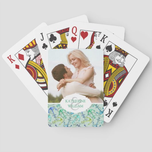 あなたの一流の|の海錨およびロープパターンを加えて下さい トランプ (裏面)