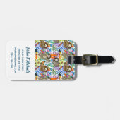 あなたの一流の|の漫画の水彩画の怠惰パターンを加えて下さい ラゲッジタグ (正面横)