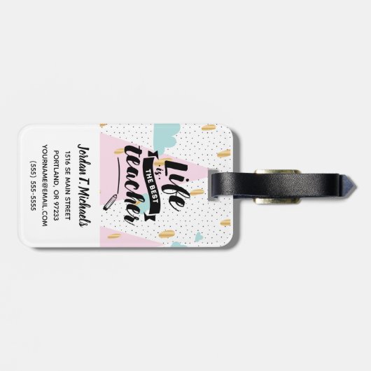 あなたの一流の|の生命をあります最も最高のな先生が加えて下さい ラゲッジタグ (裏面横)