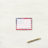 あなたの一流の|の米国旗を加えて下さい ポストイット (デスク上)