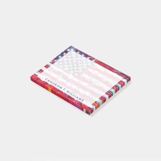 あなたの一流の|の米国旗を加えて下さい ポストイット (アングル)