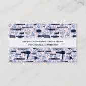 あなたの一流の|の美しいの心配の青のバラパターンを加えて下さい 名刺 (裏面)