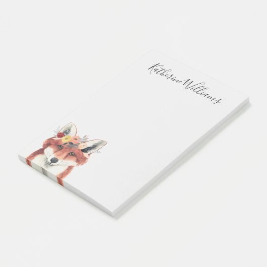 あなたの一流の|の花の王冠の森林官のキツネを加えて下さい ポストイット (アングル)