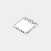 あなたの一流の|の花柄のハートの民芸パターンを加えて下さい ポストイット (アングル)