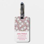 あなたの一流の|の虹の歯パターンを加えて下さい ラゲッジタグ (裏面縦)