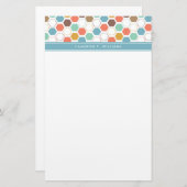 あなたの一流の|の蜂のはちの巣モジュールパターンを加えて下さい 便箋 (正面/裏面)