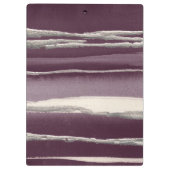 あなたの一流の|の銀のバラの紫色の抽象芸術のプリントを加えて下さい クリップボード (裏面)