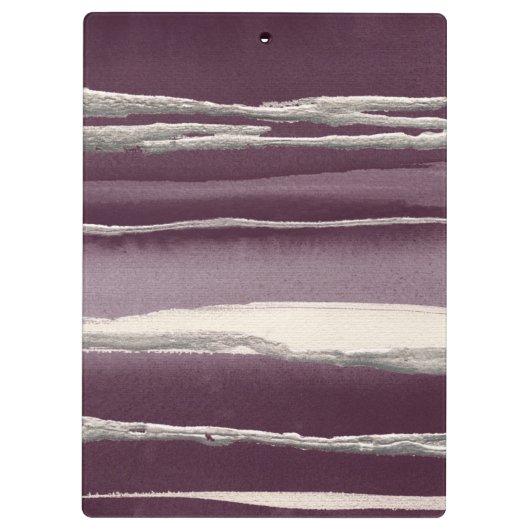 あなたの一流の|の銀のバラの紫色の抽象芸術のプリントを加えて下さい クリップボード (裏面)