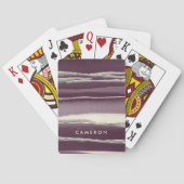 あなたの一流の|の銀のバラの紫色の抽象芸術のプリントを加えて下さい トランプ (裏面)