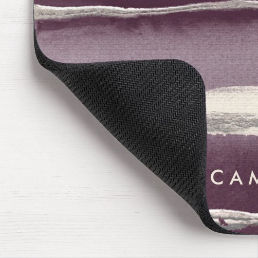 あなたの一流の|の銀のバラの紫色の抽象芸術のプリントを加えて下さい マウスパッド (コーナー)