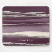 あなたの一流の|の銀のバラの紫色の抽象芸術のプリントを加えて下さい マウスパッド (正面)