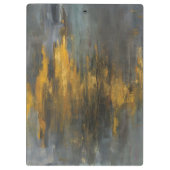 あなたの一流の|の黒および金ゴールドの抽象芸術のプリントを加えて下さい クリップボード (裏面)