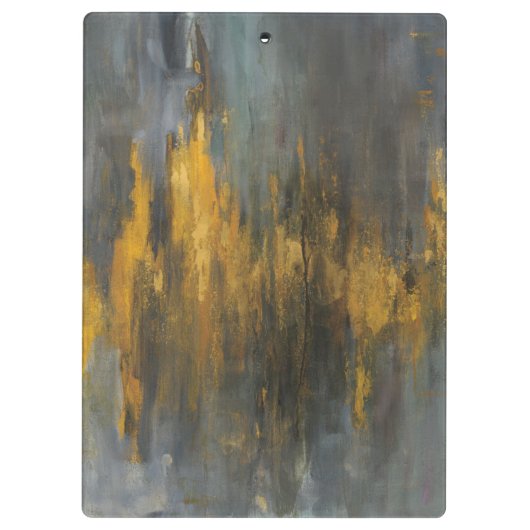 あなたの一流の|の黒および金ゴールドの抽象芸術のプリントを加えて下さい クリップボード (裏面)