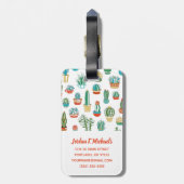 あなたの一流の|のSucculentsパターンを加えて下さい ラゲッジタグ (裏面縦)