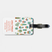 あなたの一流の|のSucculentsパターンを加えて下さい ラゲッジタグ (裏面横)