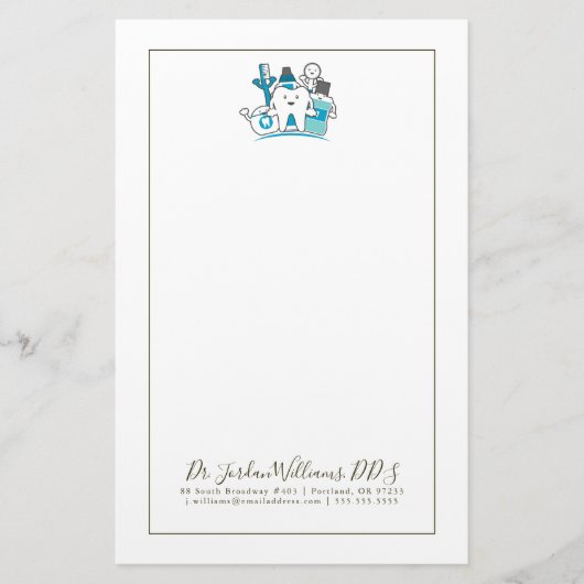 あなたの一流の|をきれいな歯の集団加えて下さい 便箋 (正面)