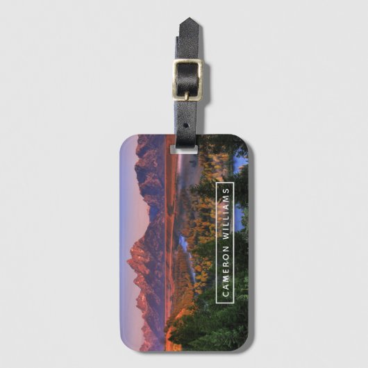 あなたの一流の|を午前中眺め加えて下さい ラゲッジタグ (正面縦)