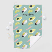 あなたの一流の|を愛|タコスElemeについてのタコス加えて下さい ゴルフタオル (インサイチュ)