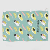 あなたの一流の|を愛|タコスElemeについてのタコス加えて下さい ゴルフタオル (横)