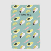 あなたの一流の|を愛|タコスElemeについてのタコス加えて下さい ゴルフタオル (正面)