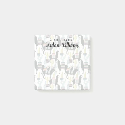 あなたの一流の|を愛|ラマについてのタコス及び加えて下さい ポストイット (正面)