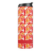 あなたの一流の|オレンジオレアンダーの花柄パターンを加えて下さい タンブラー (回転左)