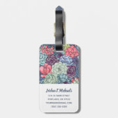 あなたの一流の|カラフルで水気が多いパターンを加えて下さい ラゲッジタグ (裏面縦)