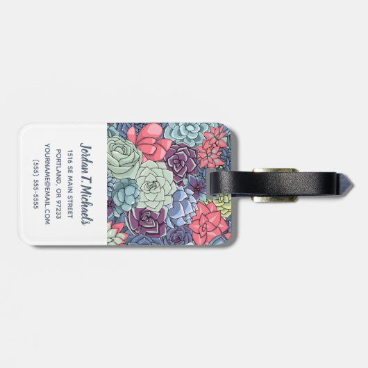 あなたの一流の|カラフルで水気が多いパターンを加えて下さい ラゲッジタグ (裏面横)
