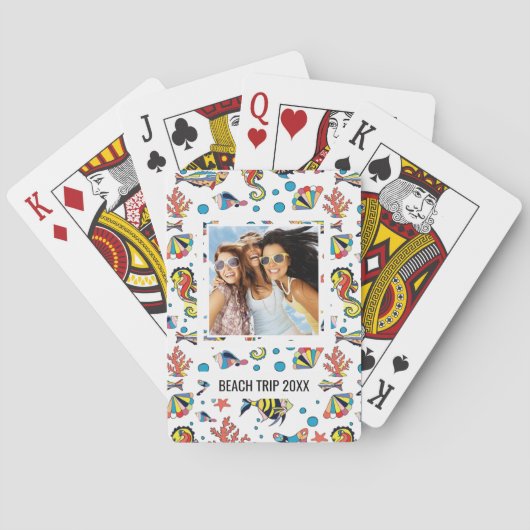 あなたの一流の|カラフルな水中海洋生物Patteを加えて下さい トランプ (裏面)