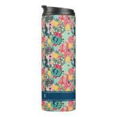 あなたの一流の|カラフルな水玉模様のサボテンパターンを加えて下さい タンブラー (回転右)