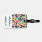 あなたの一流の|カラフルな水玉模様のサボテンパターンを加えて下さい ラゲッジタグ (裏面横)