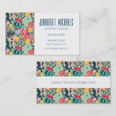 あなたの一流の|カラフルな水玉模様のサボテンパターンを加えて下さい 名刺 (正面/裏面)