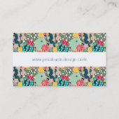 あなたの一流の|カラフルな水玉模様のサボテンパターンを加えて下さい 名刺 (裏面)