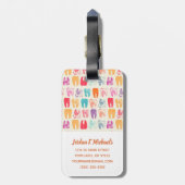 あなたの一流の|グランジな歯パターンを加えて下さい ラゲッジタグ (裏面縦)