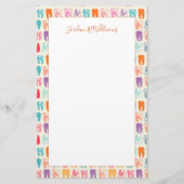 あなたの一流の|グランジな歯パターンを加えて下さい 便箋 (正面)